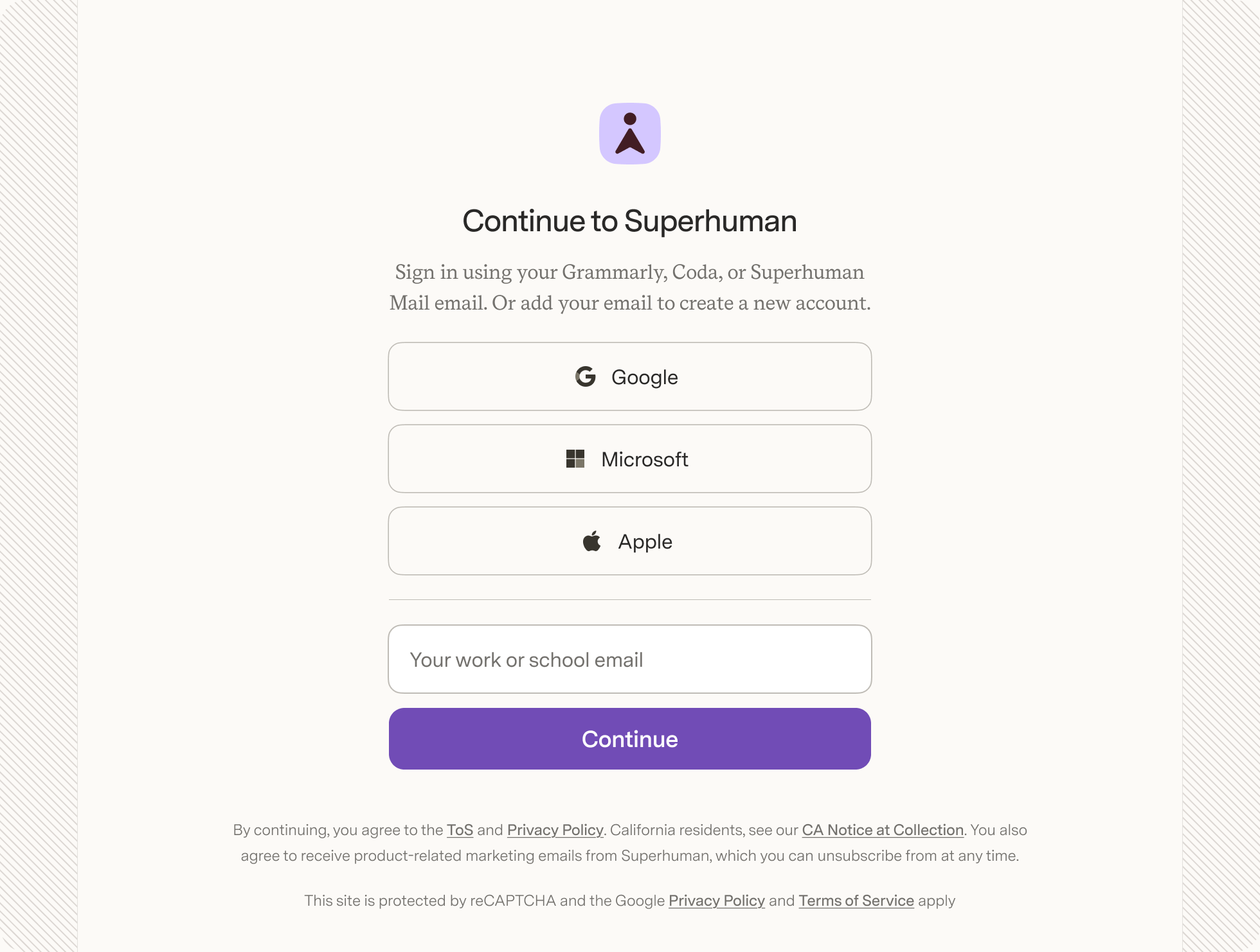 Shipped visual design direction — familiar Grammarly UX carrying the Superhuman brand